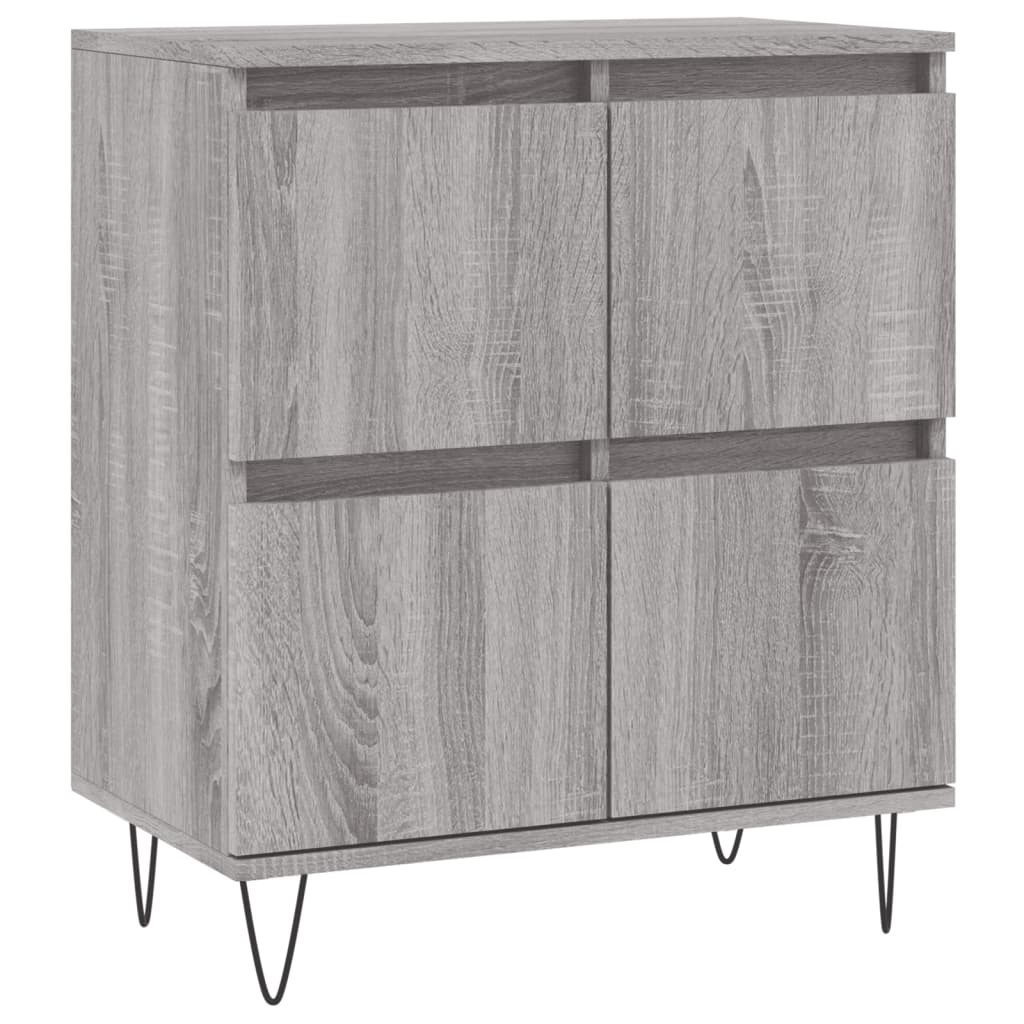 Sideboards 2 Stk. Grau Sonoma Holzwerkstoff