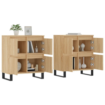 Sideboards 2 Stk. Sonoma-Eiche Holzwerkstoff