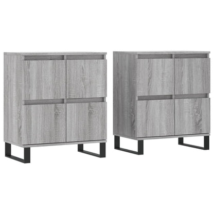 Sideboards 2 Stk. Grau Sonoma Holzwerkstoff