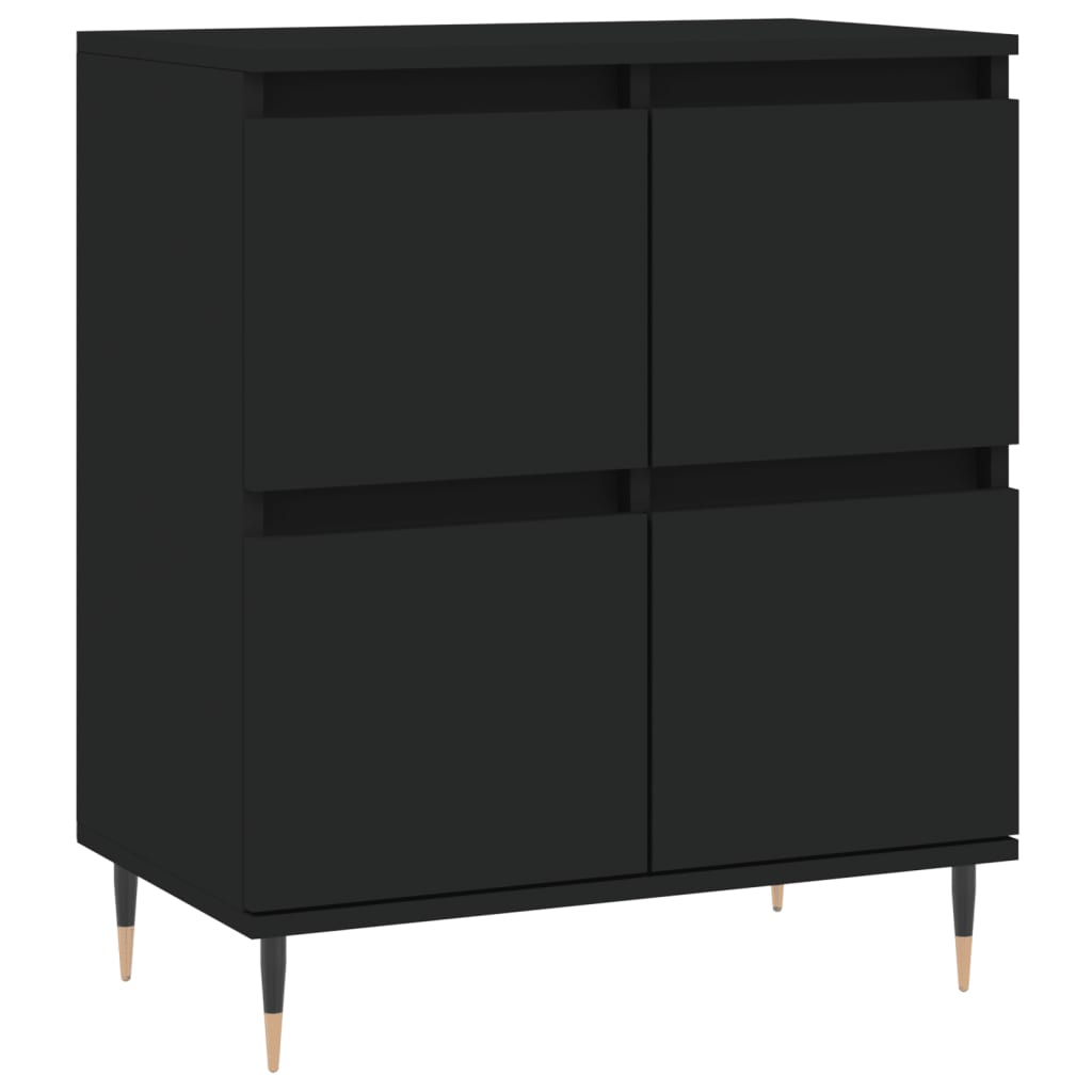 Sideboards 3 Stk. Schwarz Holzwerkstoff