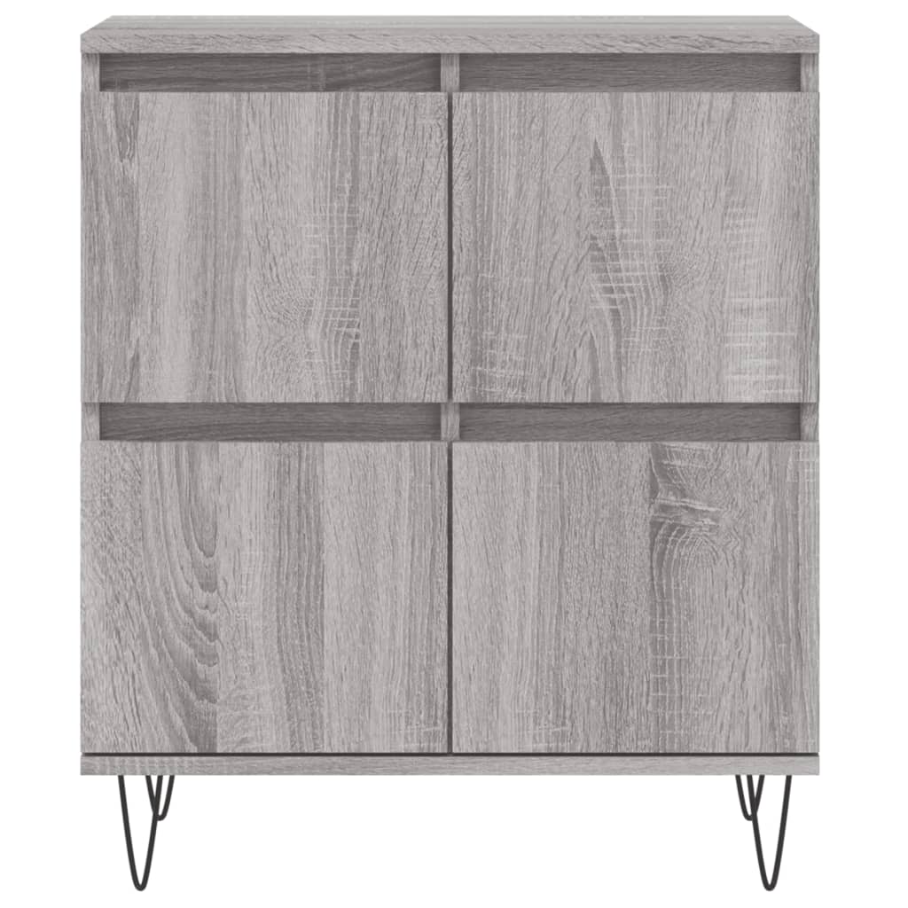 Sideboards 3 Stk. Grau Sonoma Holzwerkstoff