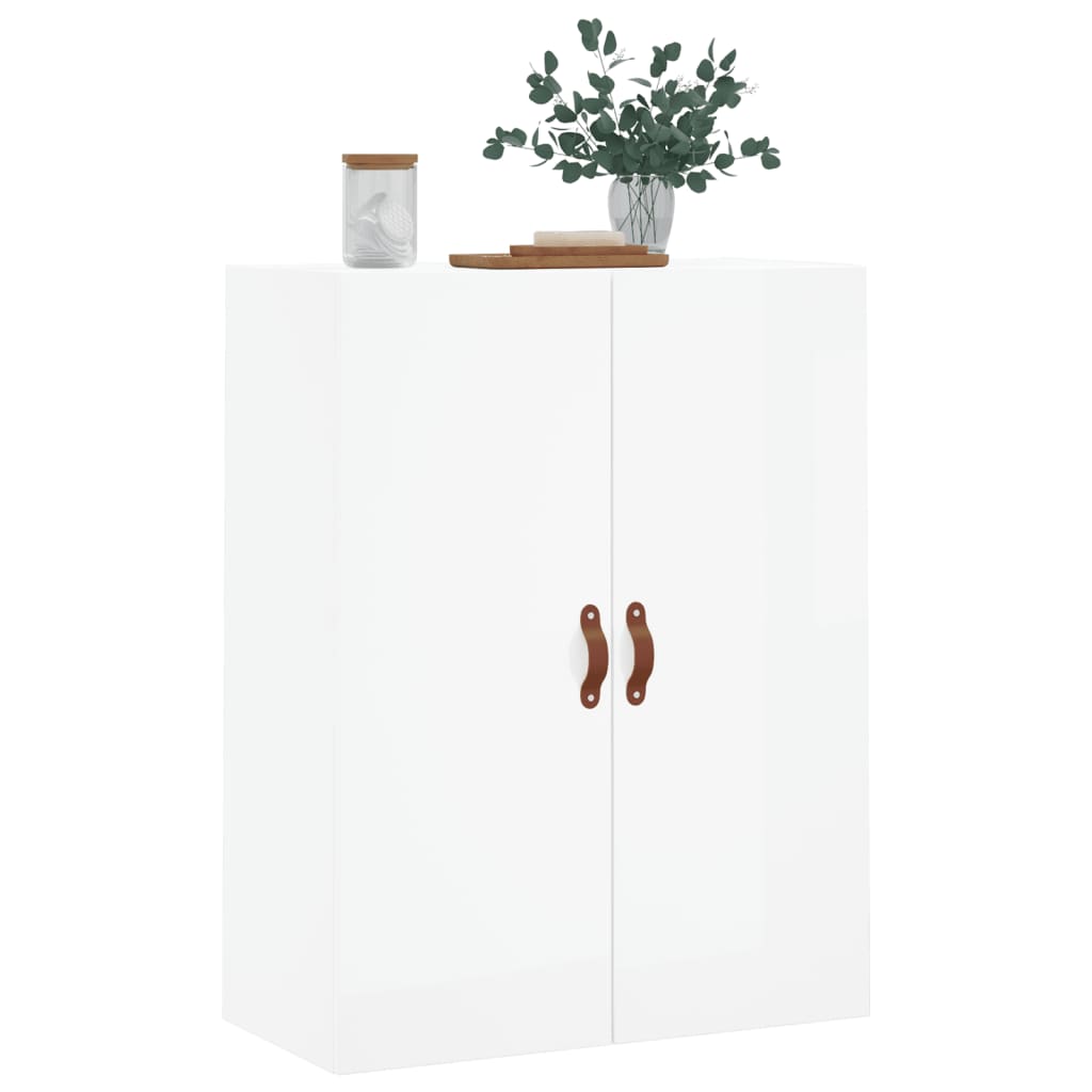 Wandschrank Hochglanz-Weiß 69,5x34x90 cm