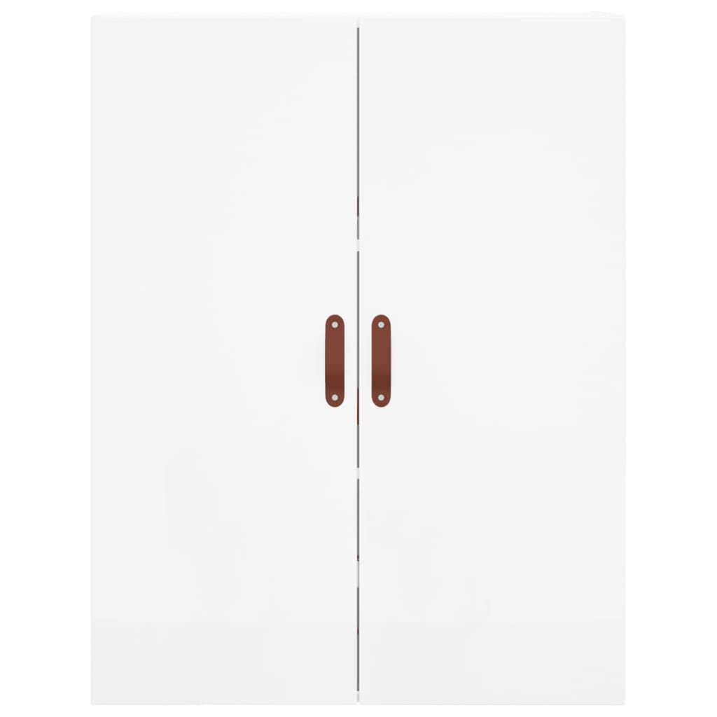 Wandschrank Hochglanz-Weiß 69,5x34x90 cm