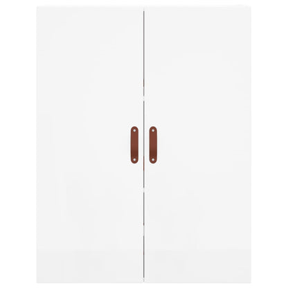 Wandschrank Hochglanz-Weiß 69,5x34x90 cm