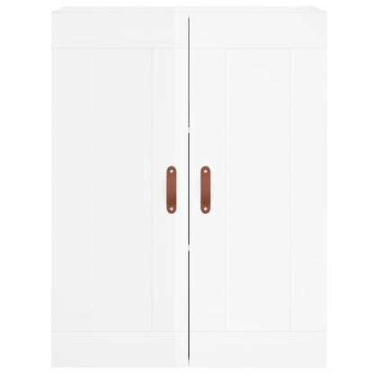 Wandschrank Hochglanz-Weiß 69,5x34x90 cm Holzwerkstoff