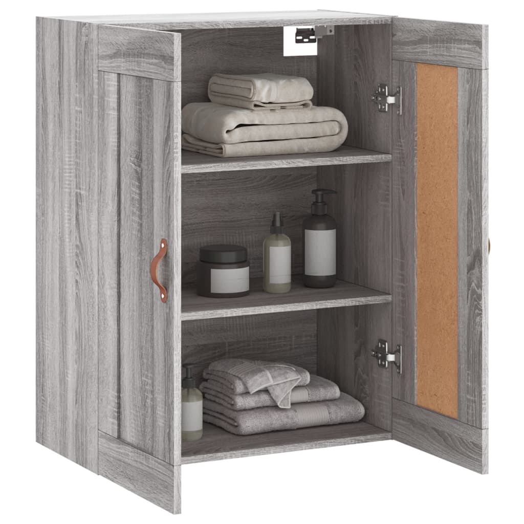 Wandschrank Grau Sonoma 69,5x34x90 cm Holzwerkstoff