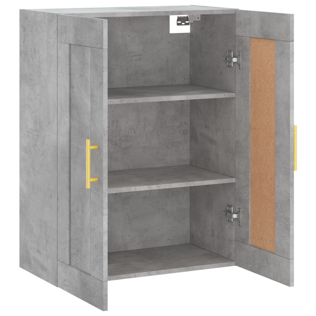 Wandschrank Betongrau 69,5x34x90 cm Holzwerkstoff