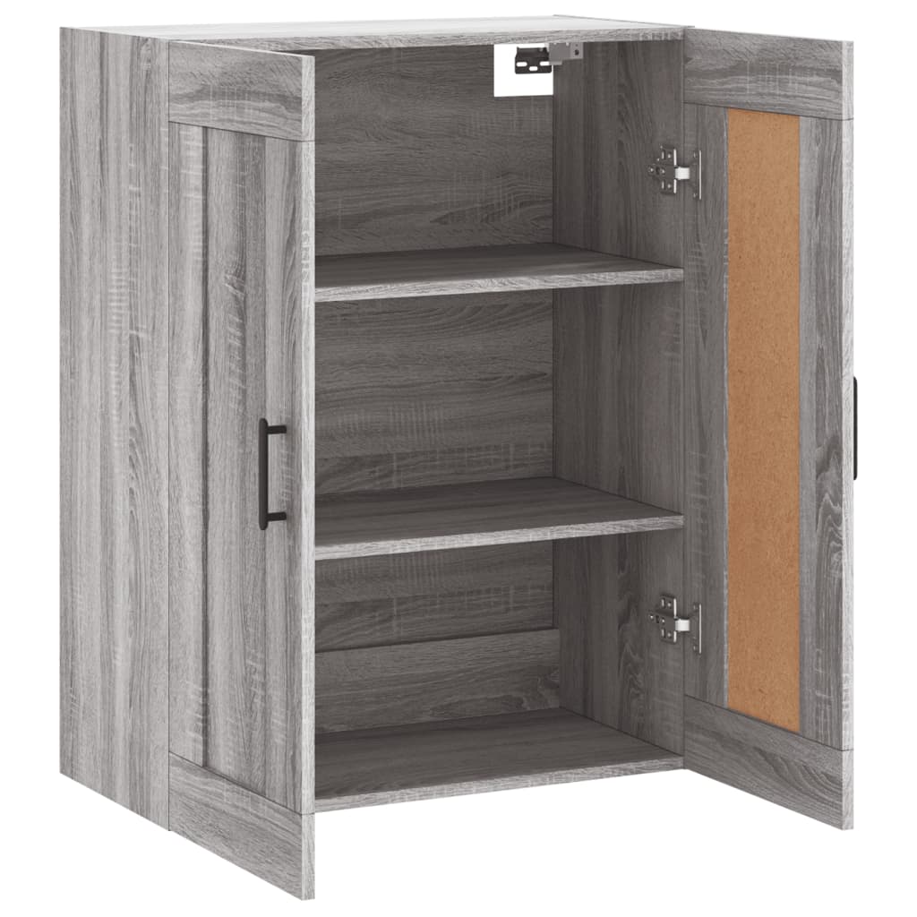 Wandschrank Grau Sonoma 69,5x34x90 cm Holzwerkstoff