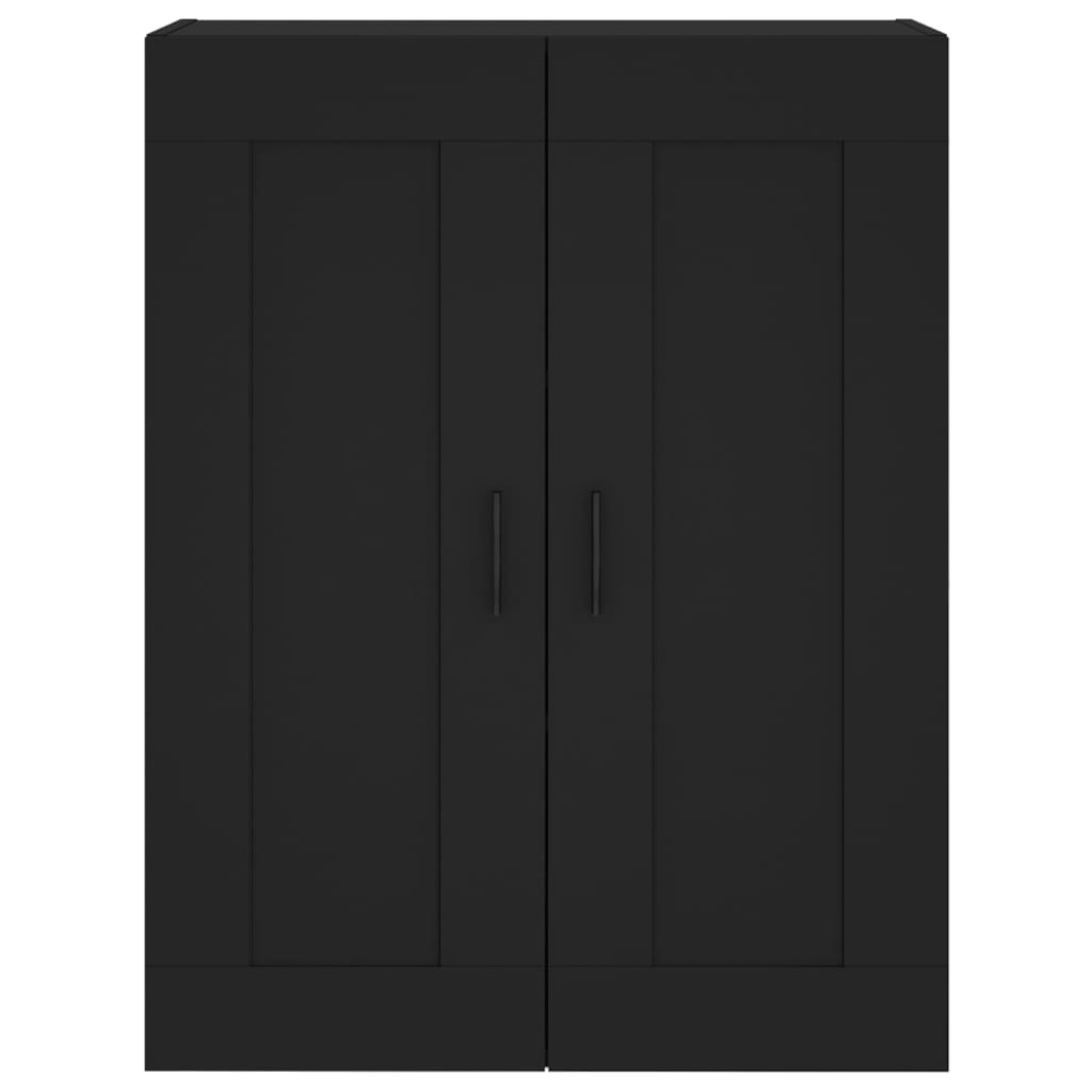 Wandschrank Schwarz 69,5x34x90 cm Holzwerkstoff