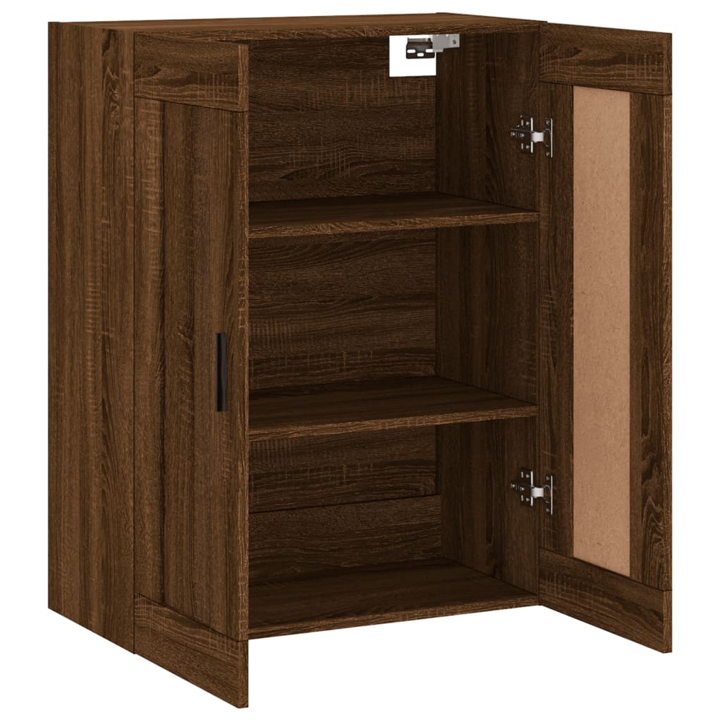 Wandschrank Braun Eichen-Optik 69,5x34x90 cm Holzwerkstoff