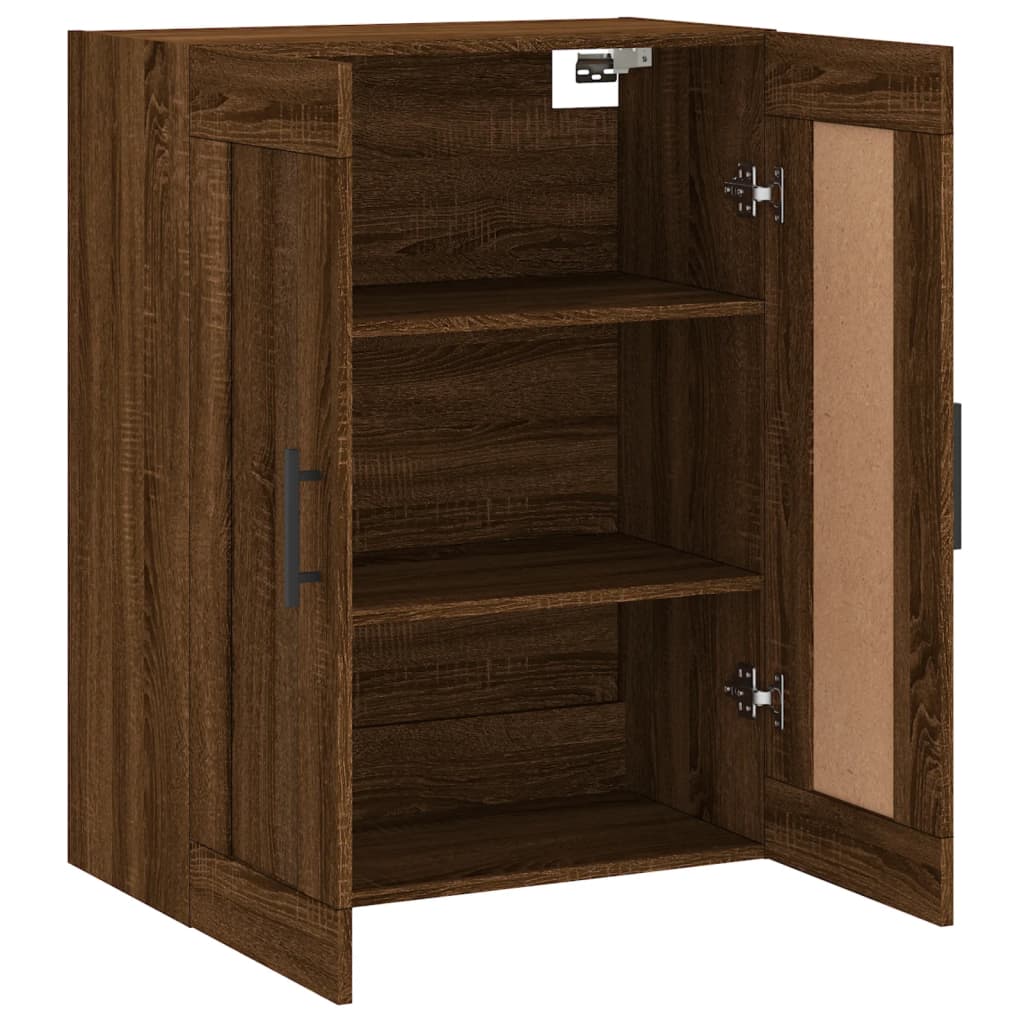 Wandschrank Braun Eichen-Optik 69,5x34x90 cm Holzwerkstoff