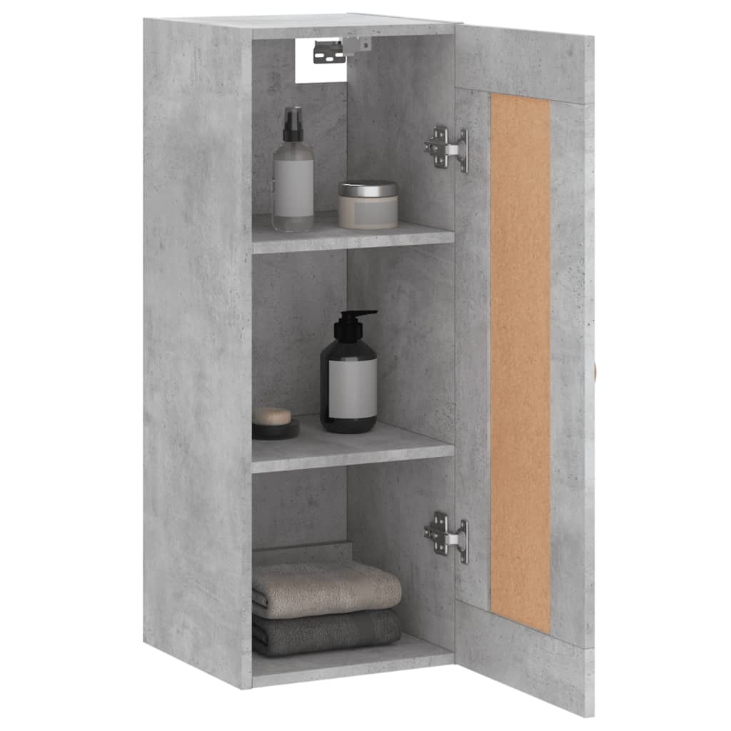 Wandschrank Betongrau 34,5x34x90 cm Holzwerkstoff