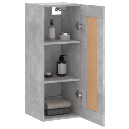 Wandschrank Betongrau 34,5x34x90 cm Holzwerkstoff