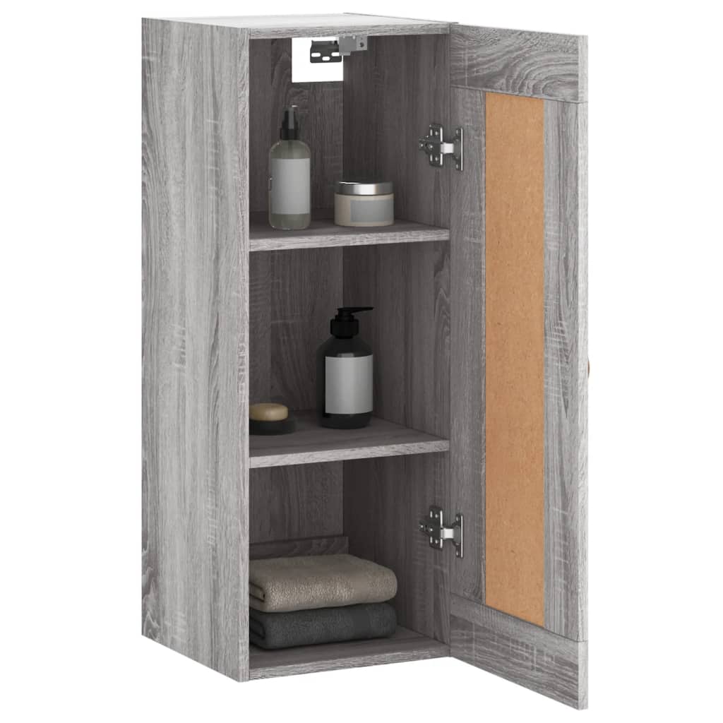 Wandschrank Grau Sonoma 34,5x34x90 cm Holzwerkstoff