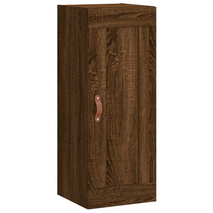 Wandschrank Braun Eichen-Optik 34,5x34x90 cm Holzwerkstoff