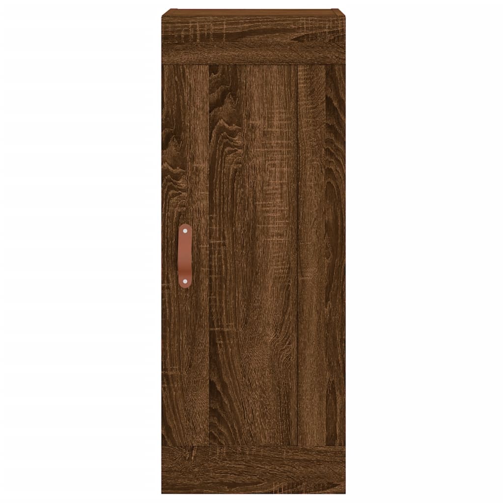 Wandschrank Braun Eichen-Optik 34,5x34x90 cm Holzwerkstoff