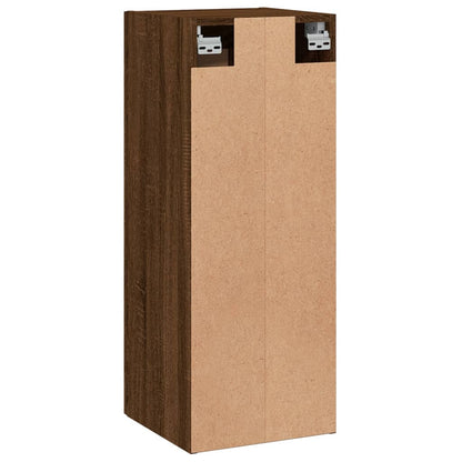 Wandschrank Braun Eichen-Optik 34,5x34x90 cm Holzwerkstoff