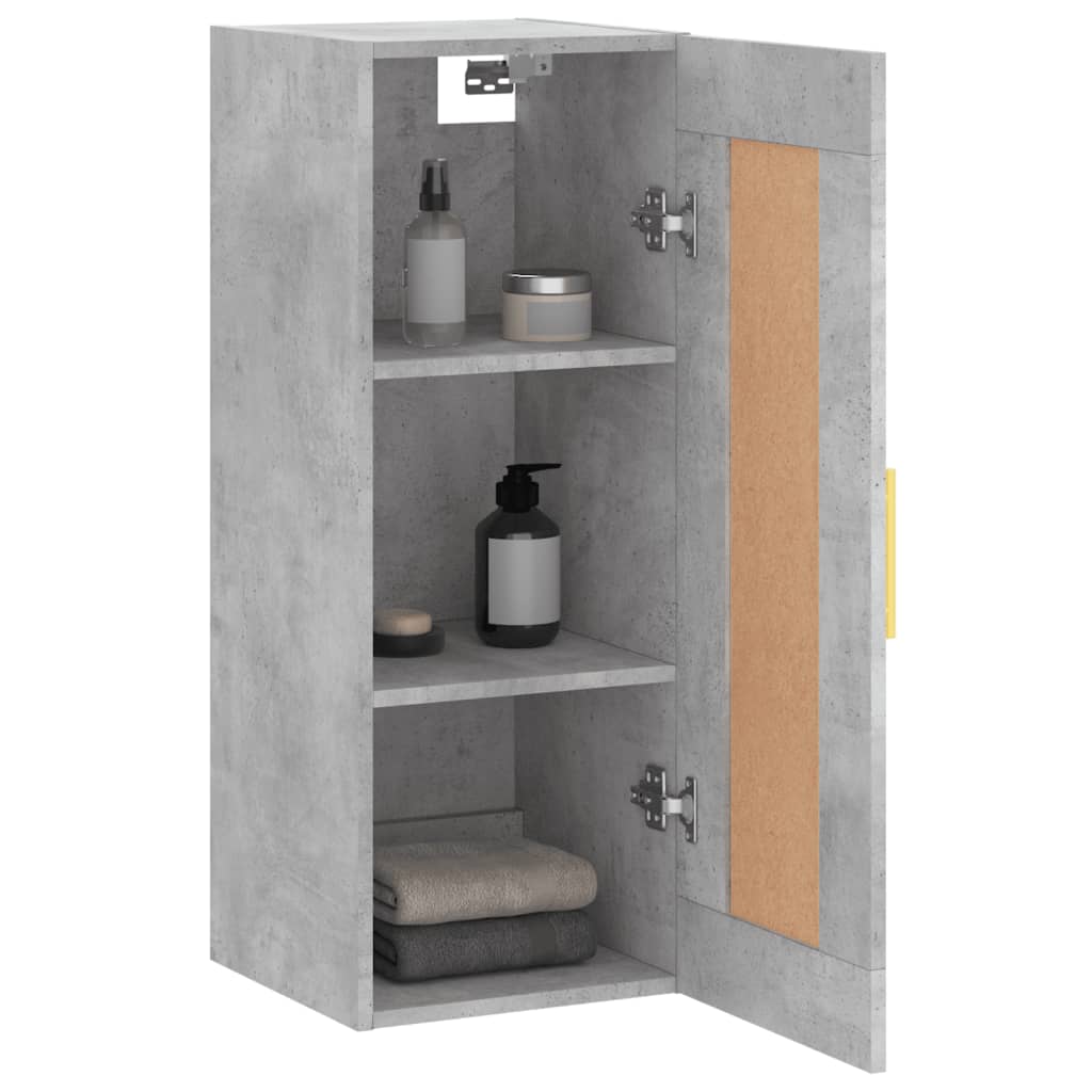 Wandschrank Betongrau 34,5x34x90 cm Holzwerkstoff