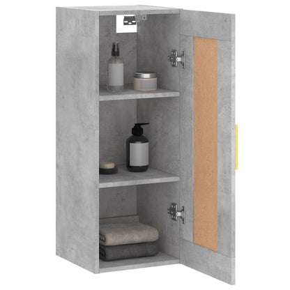 Wandschrank Betongrau 34,5x34x90 cm Holzwerkstoff