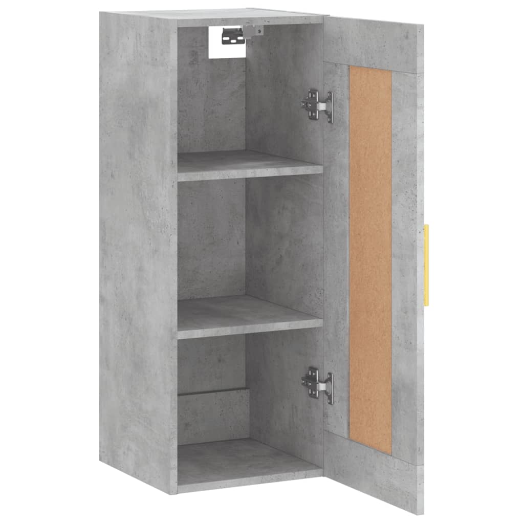 Wandschrank Betongrau 34,5x34x90 cm Holzwerkstoff