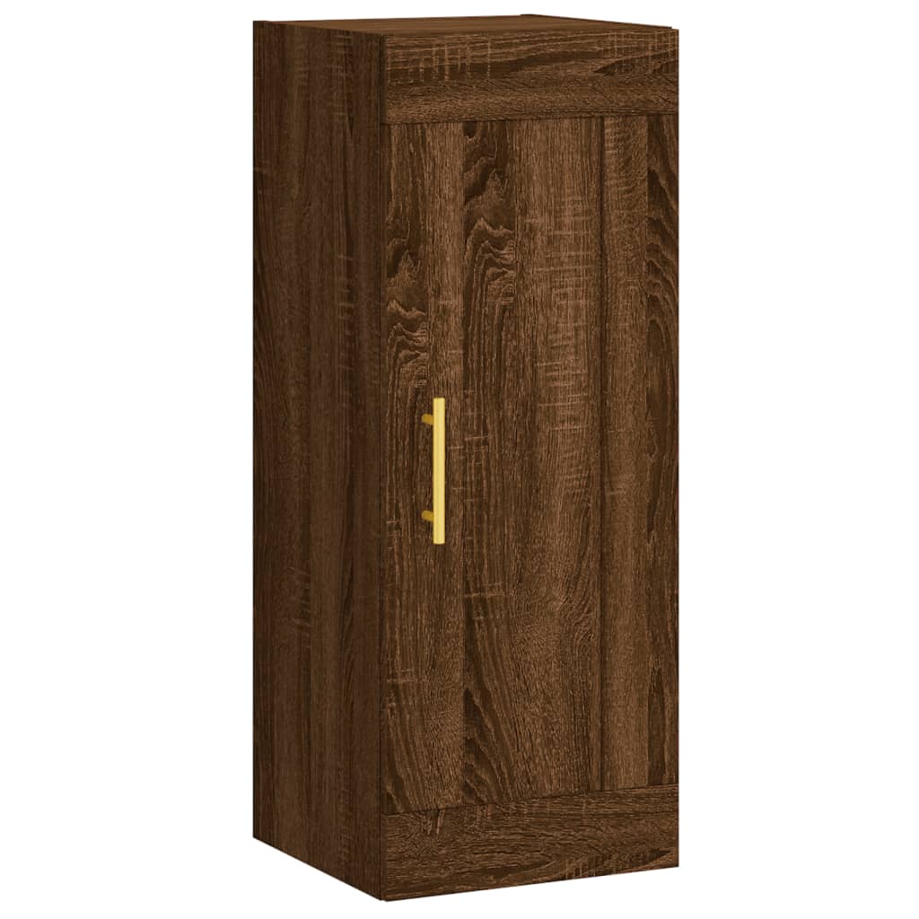 Wandschrank Braun Eichen-Optik 34,5x34x90 cm Holzwerkstoff