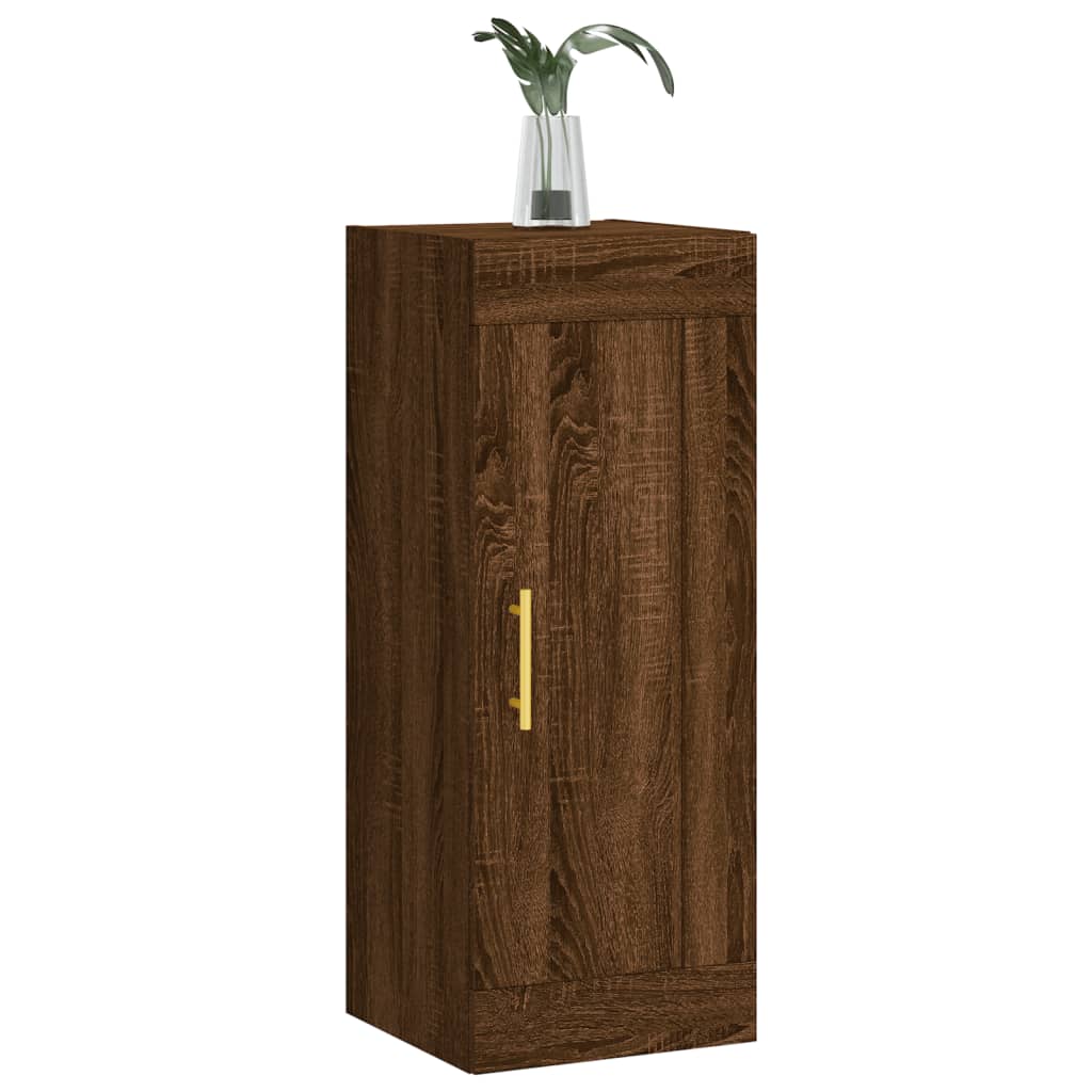 Wandschrank Braun Eichen-Optik 34,5x34x90 cm Holzwerkstoff