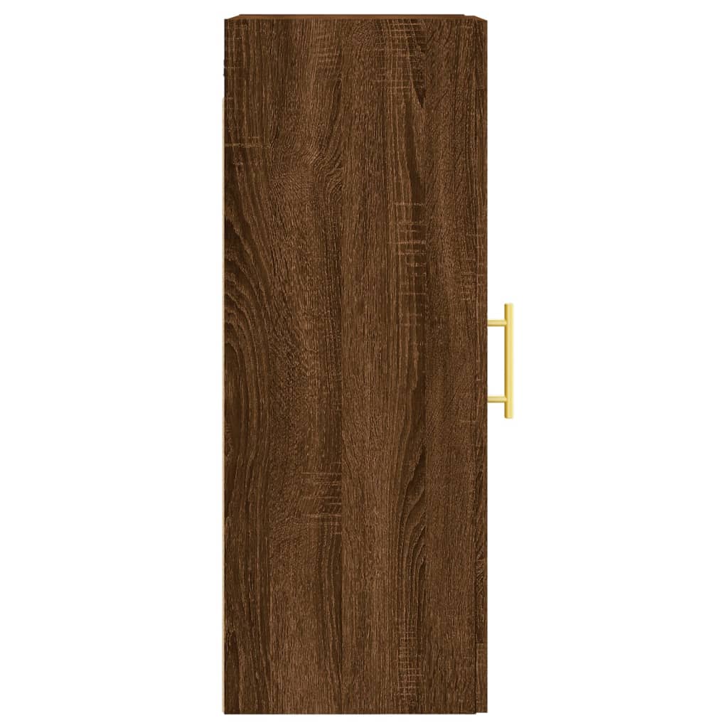 Wandschrank Braun Eichen-Optik 34,5x34x90 cm Holzwerkstoff