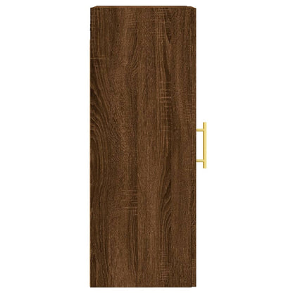 Wandschrank Braun Eichen-Optik 34,5x34x90 cm Holzwerkstoff