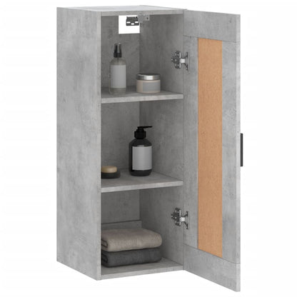 Wandschrank Betongrau 34,5x34x90 cm Holzwerkstoff