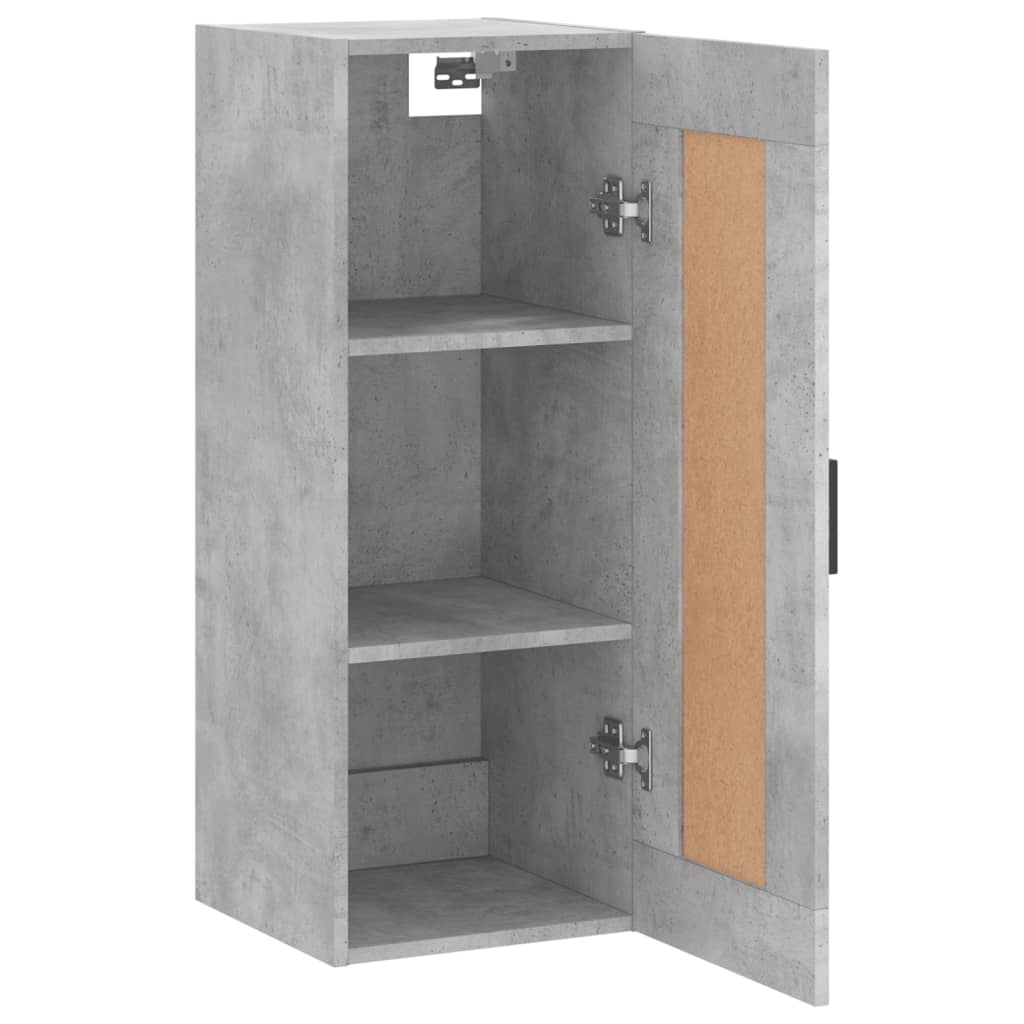 Wandschrank Betongrau 34,5x34x90 cm Holzwerkstoff