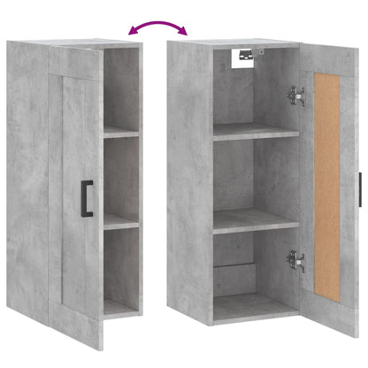 Wandschrank Betongrau 34,5x34x90 cm Holzwerkstoff