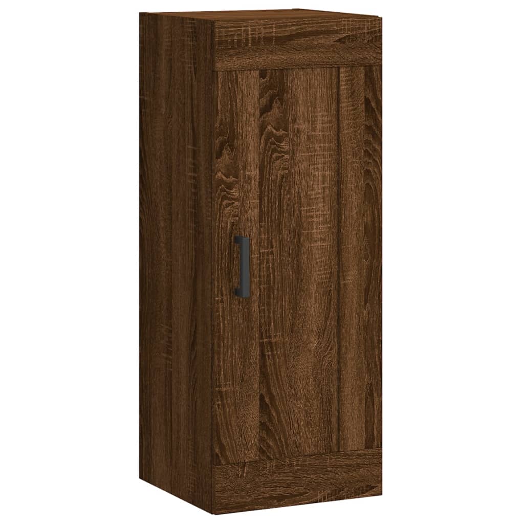 Wandschrank Braun Eichen-Optik 34,5x34x90 cm Holzwerkstoff