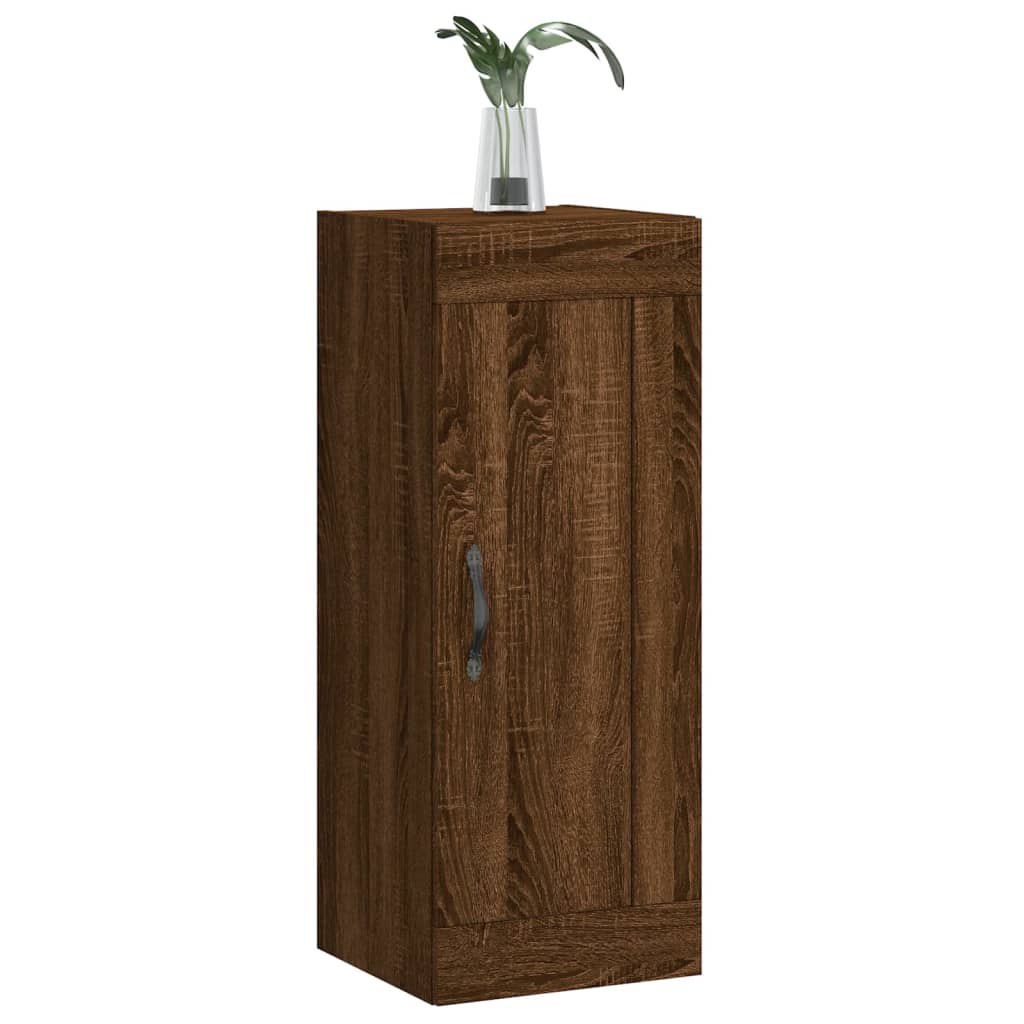 Wandschrank Braun Eichen-Optik 34,5x34x90 cm Holzwerkstoff