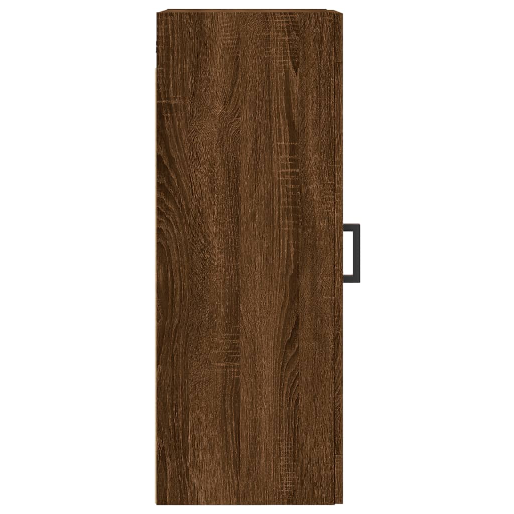 Wandschrank Braun Eichen-Optik 34,5x34x90 cm Holzwerkstoff