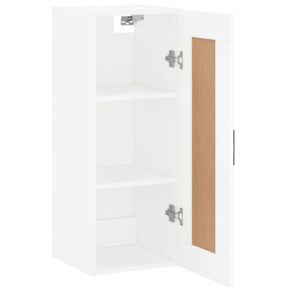 Wandschrank Weiß 34,5x34x90 cm Holzwerkstoff