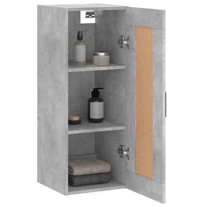 Wandschrank Betongrau 34,5x34x90 cm Holzwerkstoff