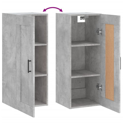 Wandschrank Betongrau 34,5x34x90 cm Holzwerkstoff