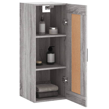 Wandschrank Grau Sonoma 34,5x34x90 cm Holzwerkstoff