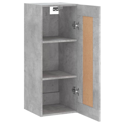 Wandschrank Betongrau 34,5x34x90 cm Holzwerkstoff