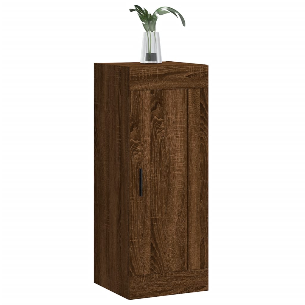 Wandschrank Braun Eichen-Optik 34,5x34x90 cm Holzwerkstoff