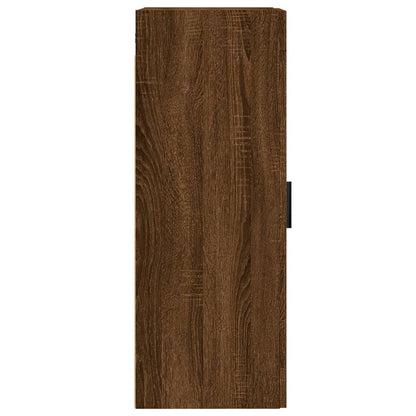 Wandschrank Braun Eichen-Optik 34,5x34x90 cm Holzwerkstoff