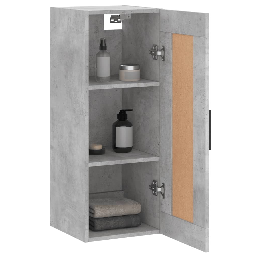 Wandschrank Betongrau 34,5x34x90 cm Holzwerkstoff