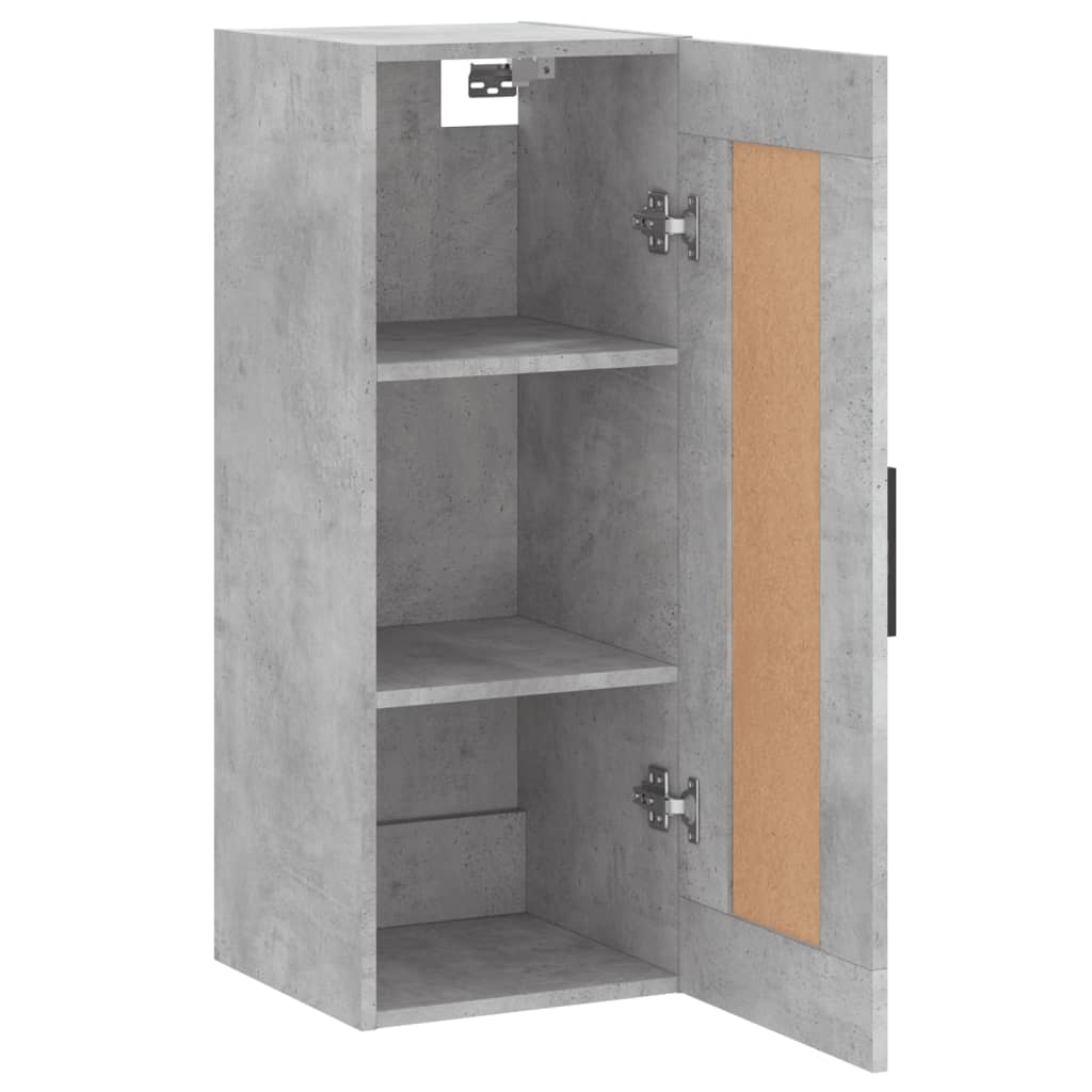 Wandschrank Betongrau 34,5x34x90 cm Holzwerkstoff