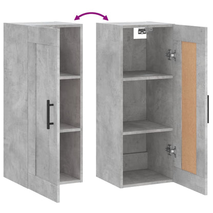 Wandschrank Betongrau 34,5x34x90 cm Holzwerkstoff