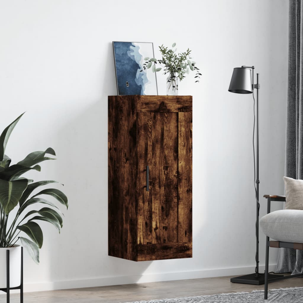 Wandschrank Räuchereiche 34,5x34x90 cm Holzwerkstoff