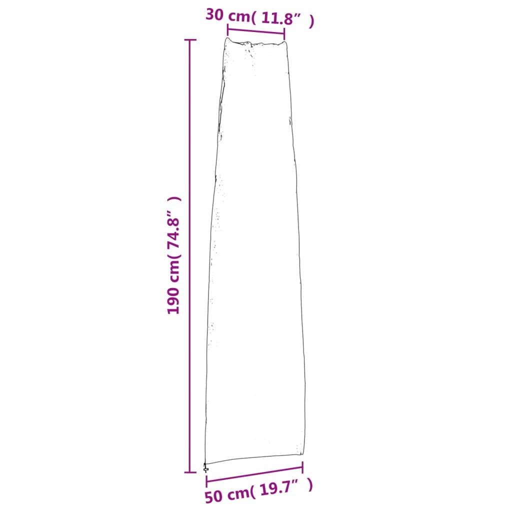 Sonnenschirm-Schutzhüllen 2 Stk. 190x50/30cm 420D Oxford-Gewebe