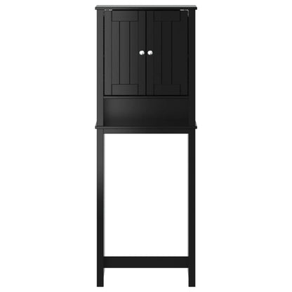 Toilettenschrank BERG Schwarz 60x27x164,5 cm Massivholz