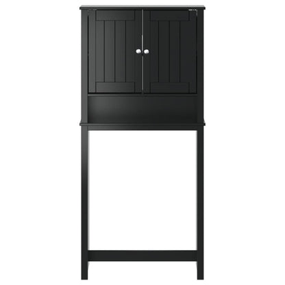 Waschmaschinenschrank BERG Schwarz 76x27x164,5 cm Massivholz