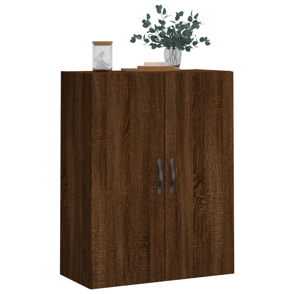 Wandschrank Braun Eichen-Optik 69,5x34x90 cm Holzwerkstoff