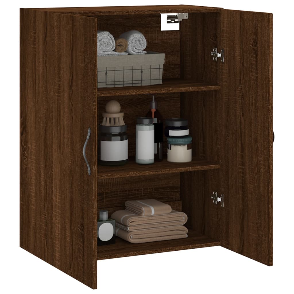 Wandschrank Braun Eichen-Optik 69,5x34x90 cm Holzwerkstoff